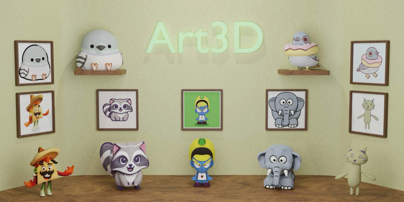 Art3D: Training-Free 3D Generation from Flat-Colored Illustration